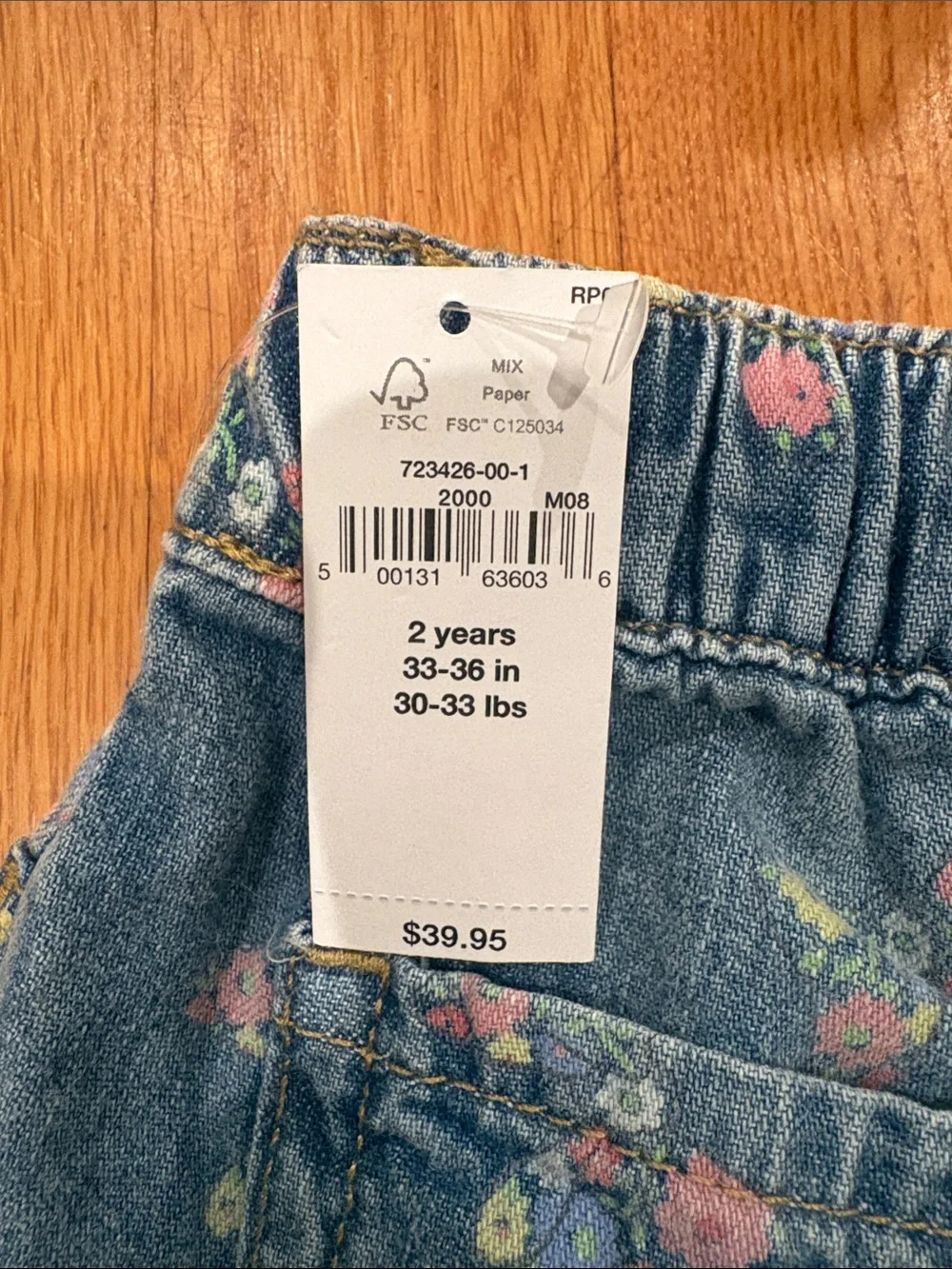 GAPx Disney Denim Floral Girls' Shorts - Minnie Mouse